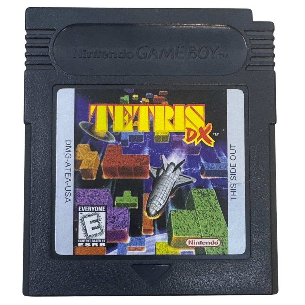 Tetris‎ DX Nintendo Game Boy Color GBC DMG-ATEA-USA Authentic Black Cartridge